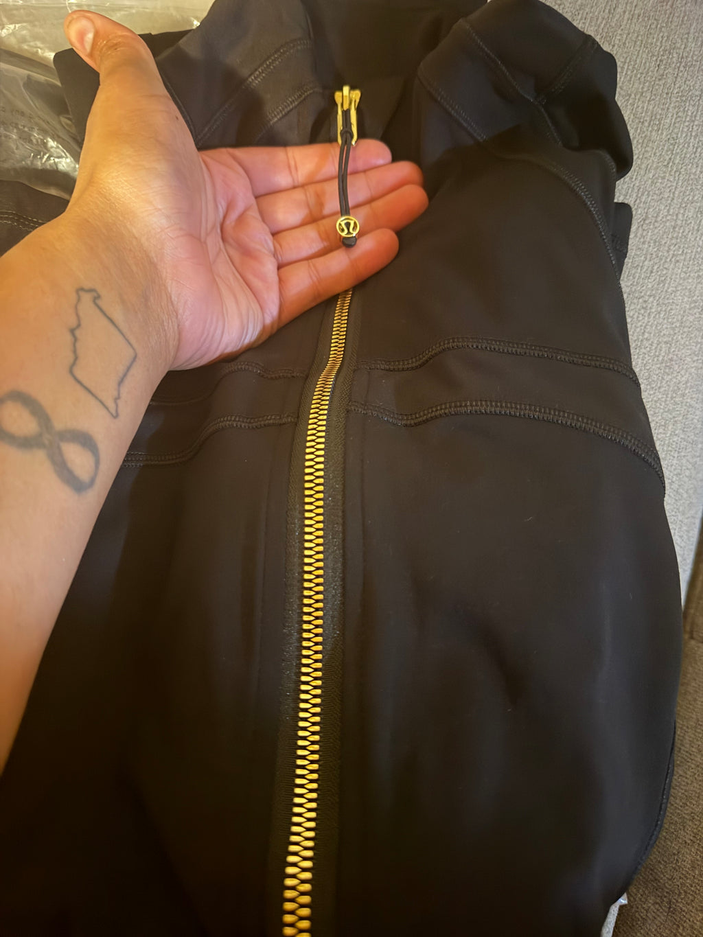 Black Lululemon Zip-Up Jacket pant set