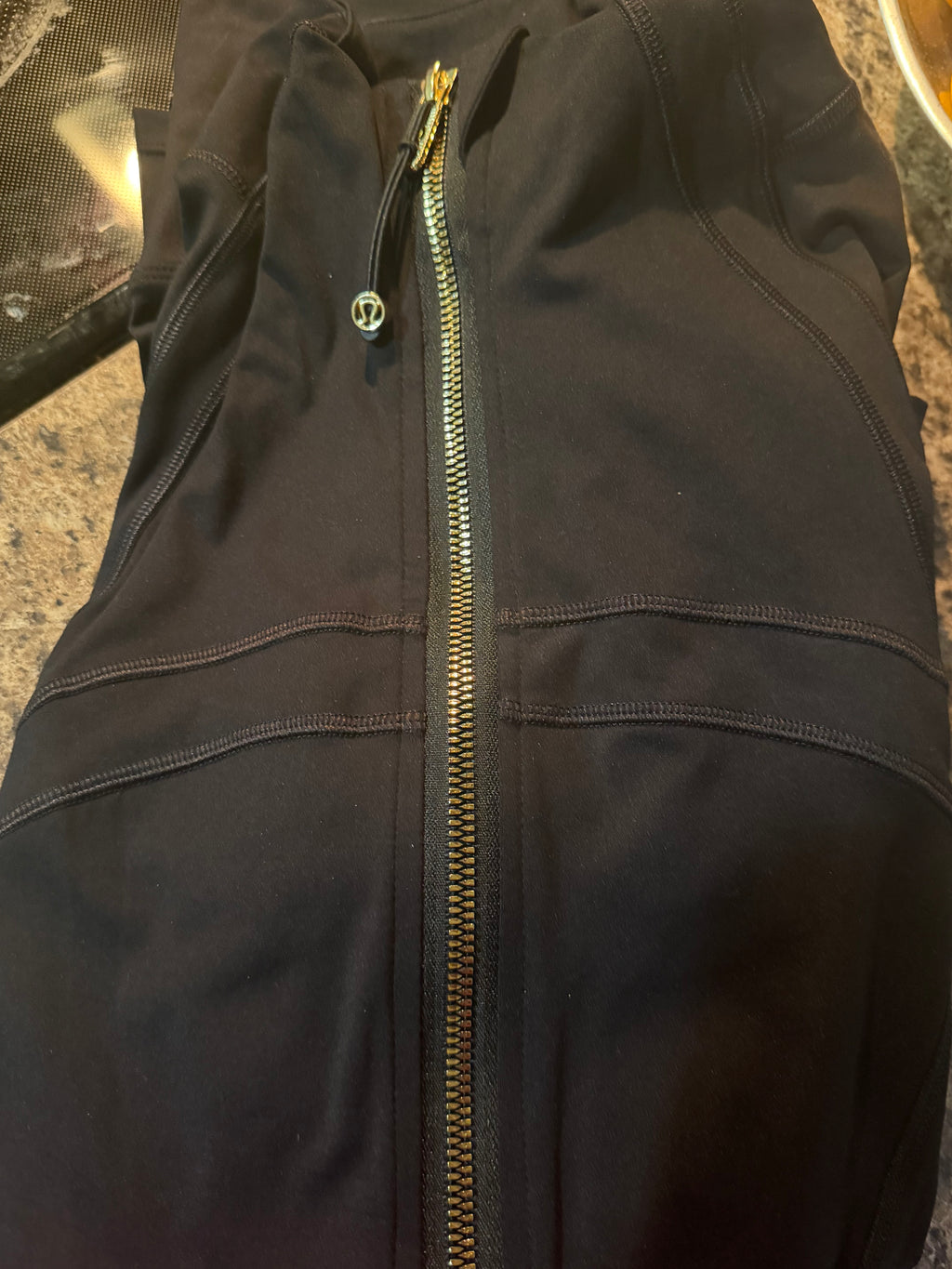 Black Lululemon Zip-Up Jacket pant set